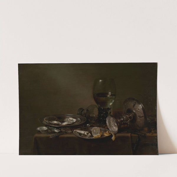 Still Life with Oysters, a Silver Tazza, and Glassware by Willem Claesz Heda