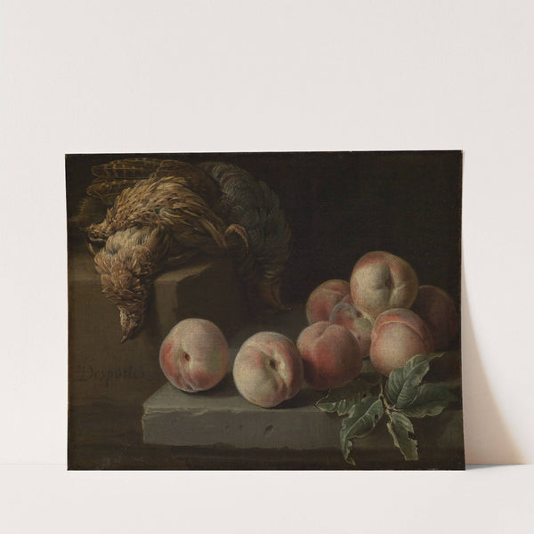 Still life with peaches and partridge (1716) by Alexandre François Desportes