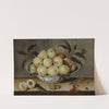 Still Life With Peaches In A Chinese Porcelain Bowl by Isaak Soreau