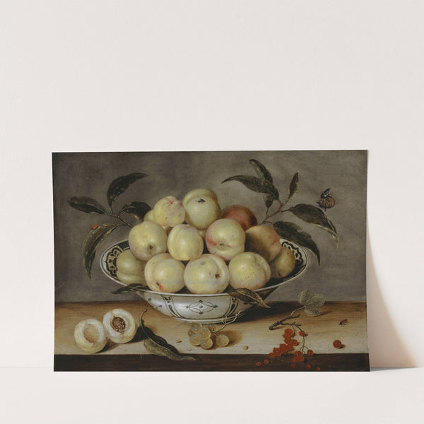 Still Life With Peaches In A Chinese Porcelain Bowl by Isaak Soreau