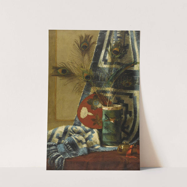 Still Life with Peacock Feathers by Manner Of William Merritt Chase