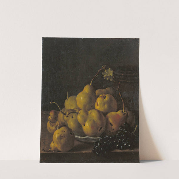 Still Life with Pears and Grapes by Luis Meléndez