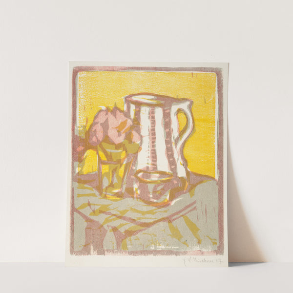 Still life with pitcher and flowers (1907) by Ernst Ludwig Kirchner