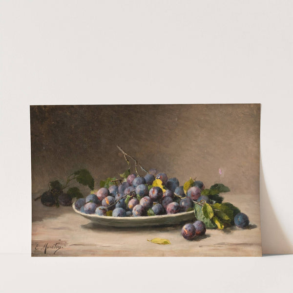 Still life with plums by Euphémie Muraton