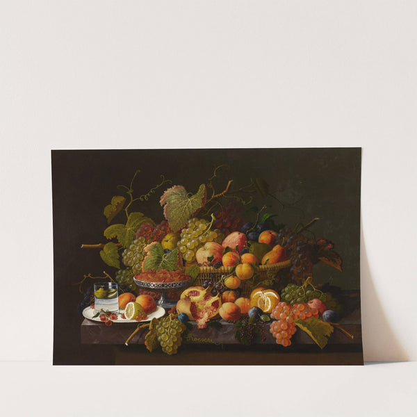 Still Life with Pomegranate by Severin Roesen