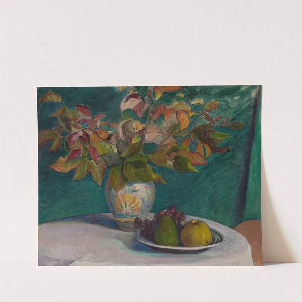 Still life with red leaves (1899) by Władysław Ślewiński