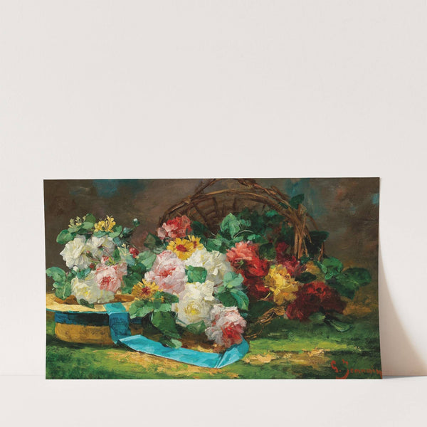 Still Life with Roses and a Hat by Georges Jeannin