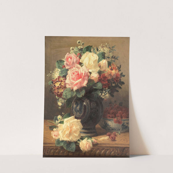 Still Life with Roses and Raspberries by Jean-Baptiste Robie