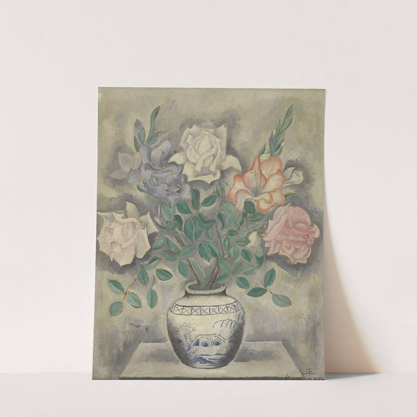 Still Life with Roses in a Delft Jar by Sei Koyanagui