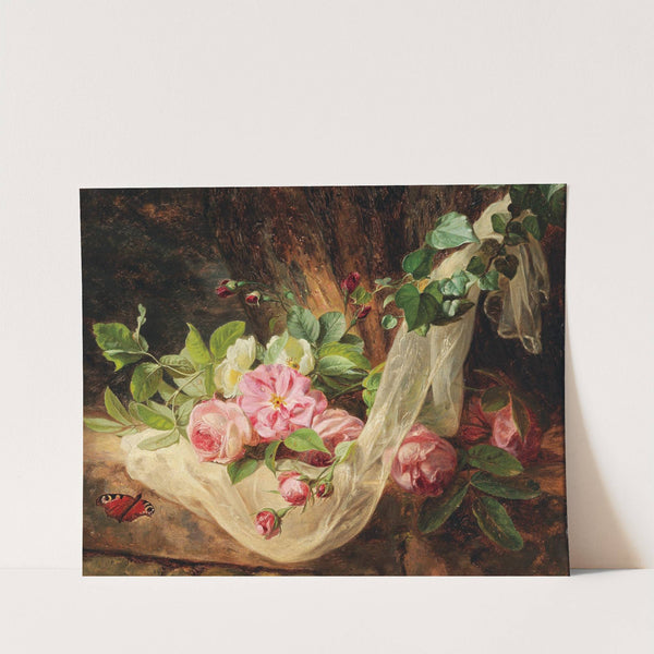 Still Life With Roses On A Forest Floor by Andreas Lach