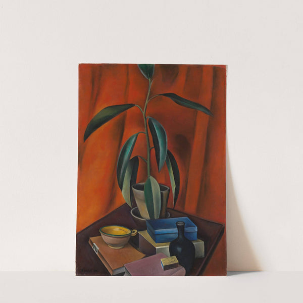 Still life with rubber tree by Alexander Kanoldt