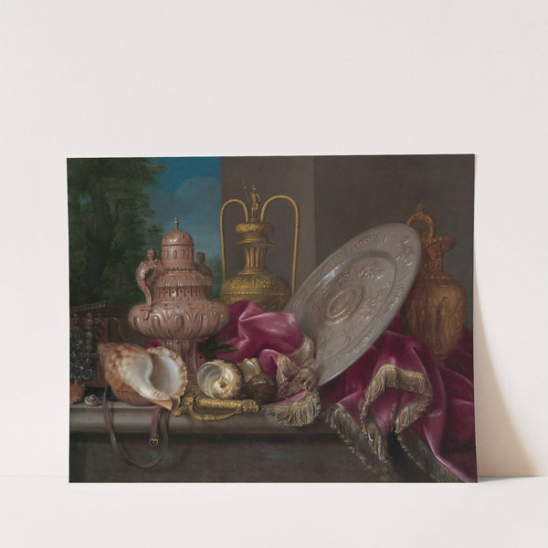 Still Life with Silver and Gold Plate, Shells, and a Sword fourth quarter (17th century) by Meiffren Conte