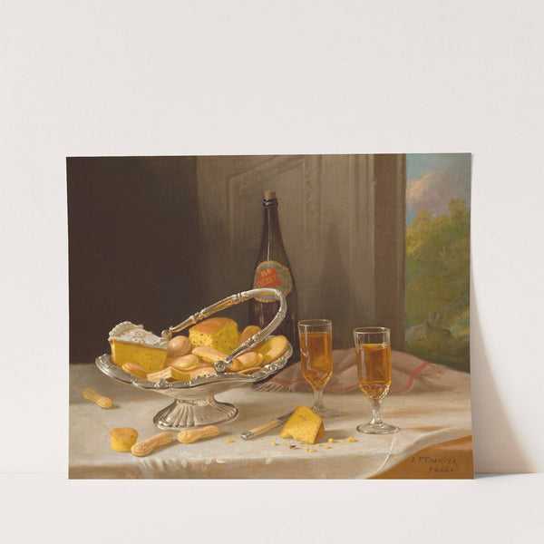 Still Life with Silver Cake Basket (1866) by John F. Francis