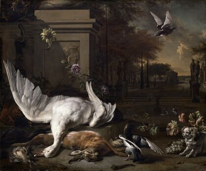 Still Life with Swan and Game before a Country Estate — size preview