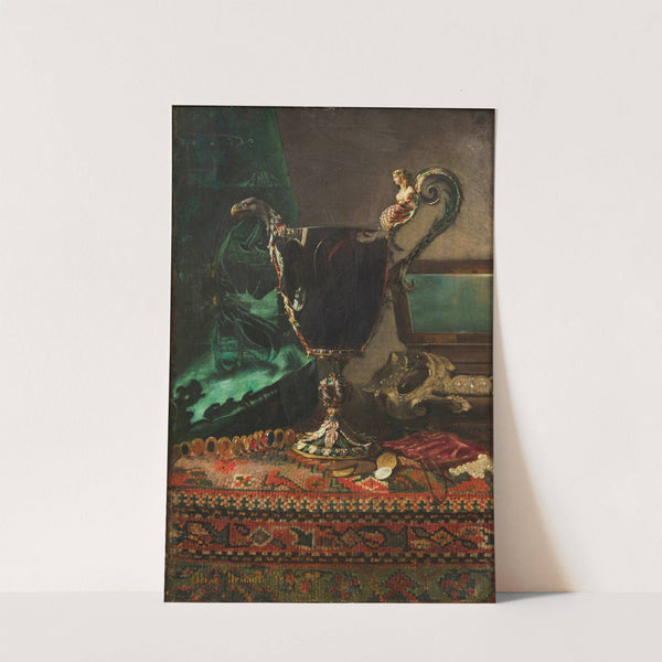 Still life with the hard stone ewer (1857) by Blaise-Alexandre Desgoffe