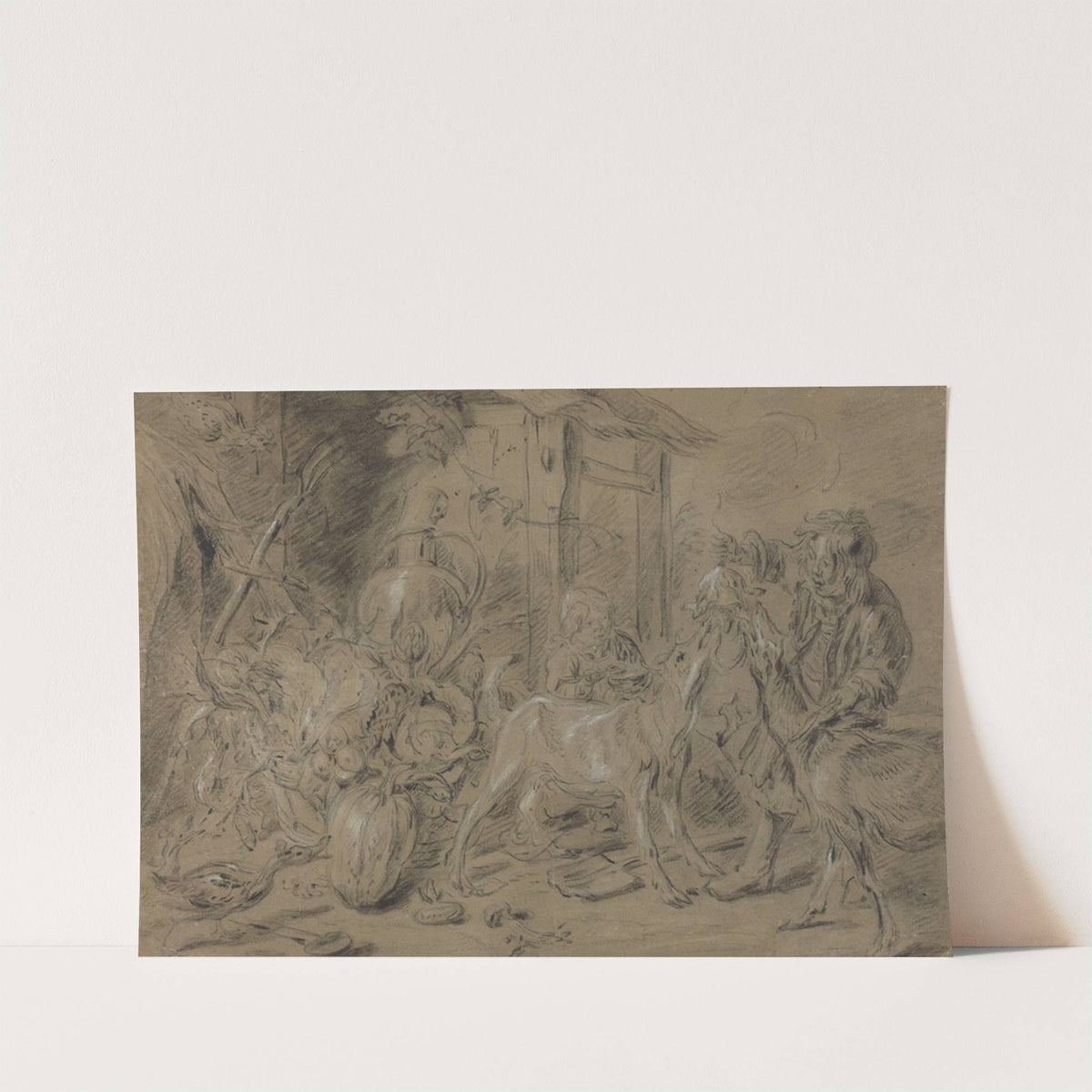 Still Life with Two Children Feeding Goats by Jan Fyt