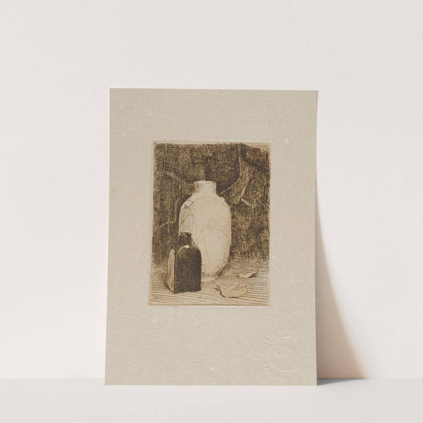 Still Life with Vase and Bottle by Emil Carlsen