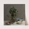 Still Life with Vase of Hawthorn, Bowl of Cherries, Japanese Bowl, and Cup and Saucer (1872) by Henri Fantin-Latour