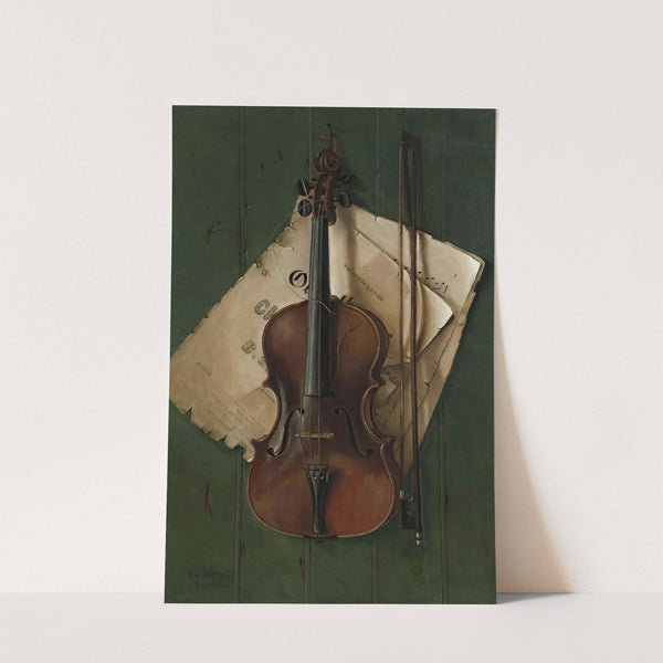 Still Life With Violin, Bow And Sheet Music by Nicholas Alden Brooks