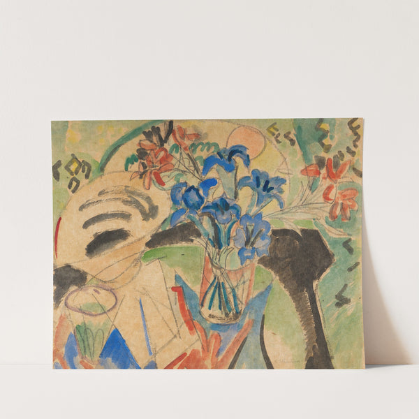 Stilleben mit Enzian und Türkenbund (1920) by Ernst Ludwig Kirchner