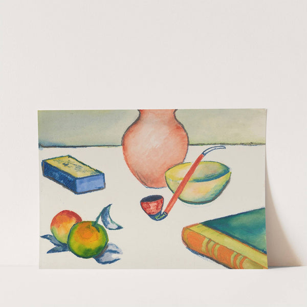 Stilleben mit Pfeife und Äpfeln (1911) by August Macke