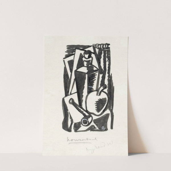 Stilleven met appel, pijp en fles (1891) by Leo Gestel