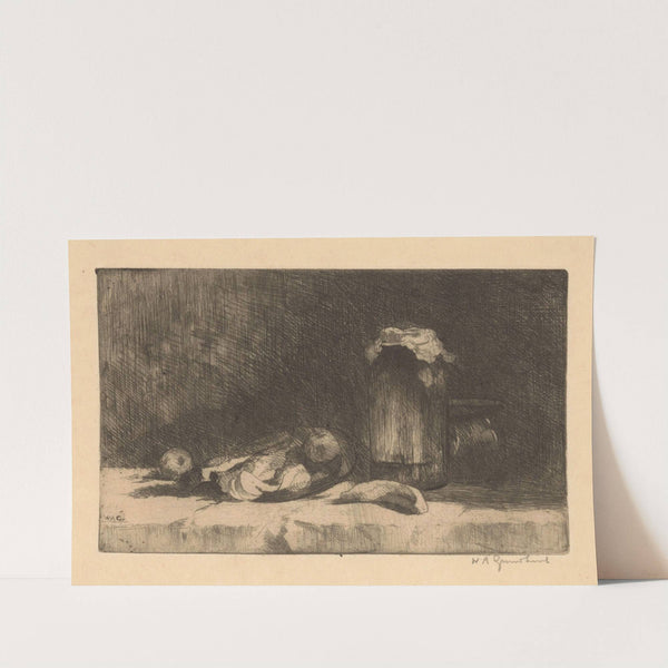 Stilleven met fruit en inmaakfles (1888-1934) by Willem Adrianus Grondhout