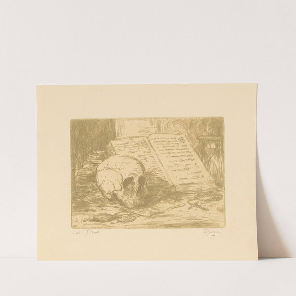 Stilleven met schedel en boek (1873-1931) by Etienne Bosch
