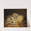 Stillleben mit Austern und Zitrone by Josef Lauer