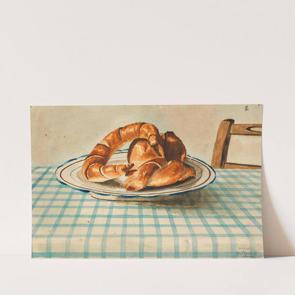 Stillleben mit Gebäckteller (ca 1905) by Egon Schiele