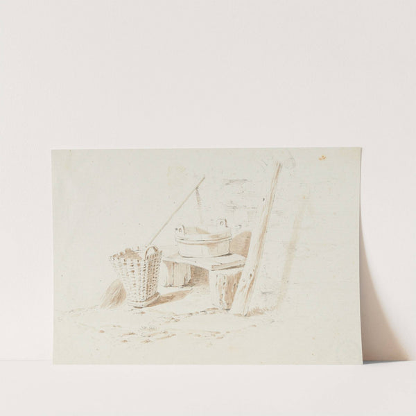 Stillleben mit Gefässen und Besen by Franz Niklaus König