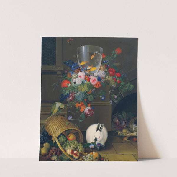 Stillleben mit Goldfischglas by Johann Knapp