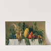 Stillleben mit Obst und Gemüse auf weißem Tischtuch (1830-1840) by Johann Peter Krafft