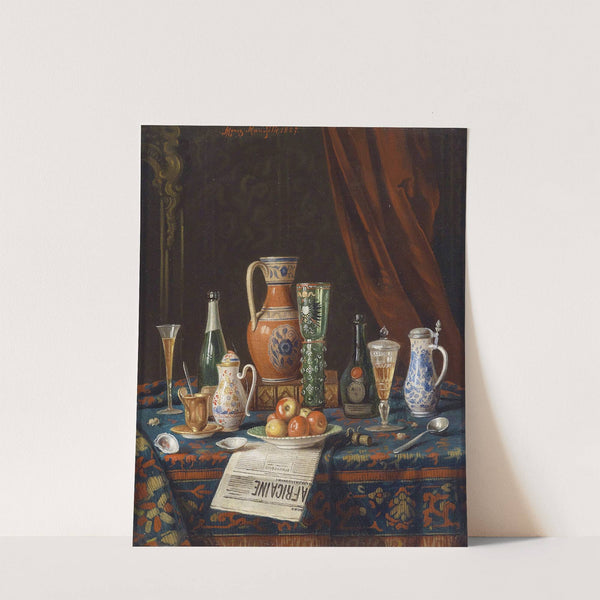 Stillleben Mit Tageszeitung by Moritz Mansfeld