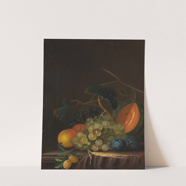 Stillleben Mit Trauben, Pfirsichen, Zwetschgen Und Melone (1800) by Johann Daniel Bager