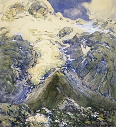 Stocking Glacier from Hooker Valley