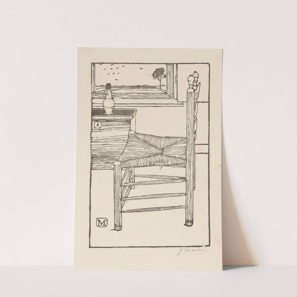 Stoel met biezen zitting (1914) by Jan Mankes