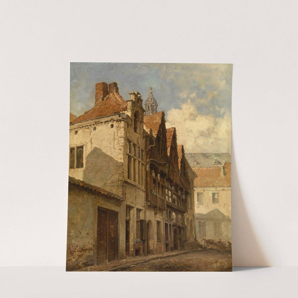 Stoelstraatje and the Tower of the St Paul’s Church by Henri François Schaefels