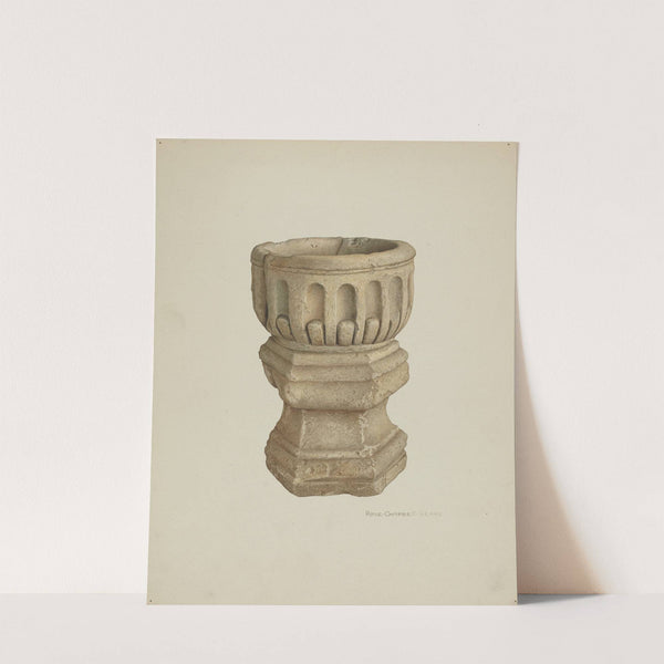 Stone Baptismal Font by Rose Campbell-Gerke