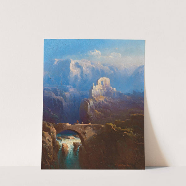 Stone Bridge in the Mountains by C. Schreiber