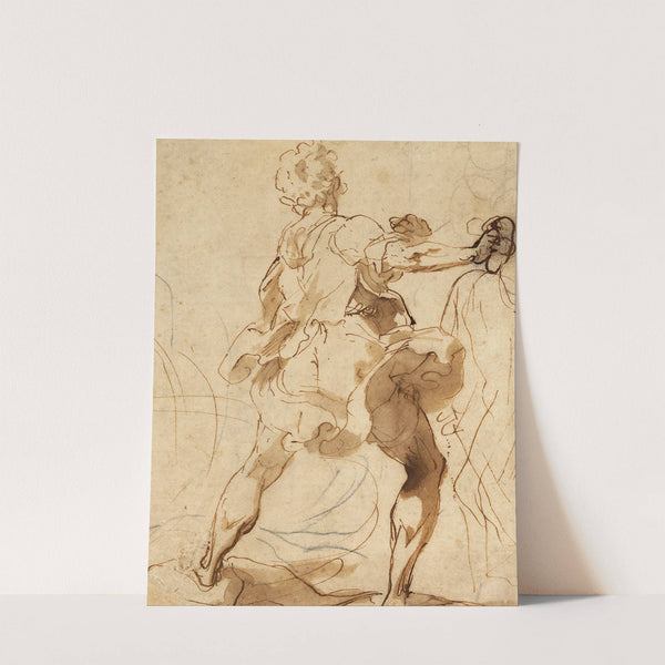 Stone-thrower for the Martyrdom of St Vitalis (circa 1582) by Federico Barocci