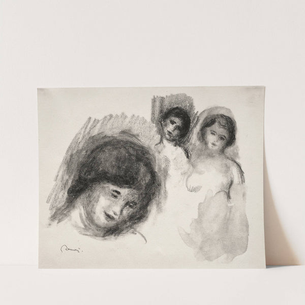 Stone with Three Sketches by Pierre-Auguste Renoir