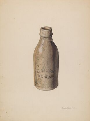 Stoneware Beer Bottle