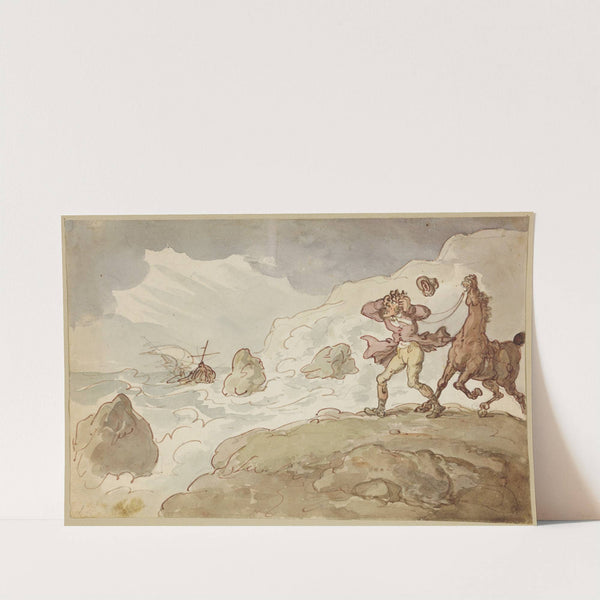 Storm and shipwreck by Thomas Rowlandson