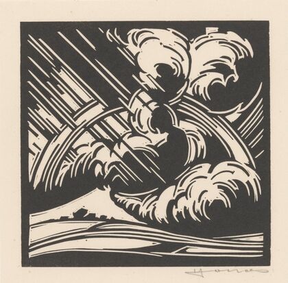 Storm boven een landschap (1921)