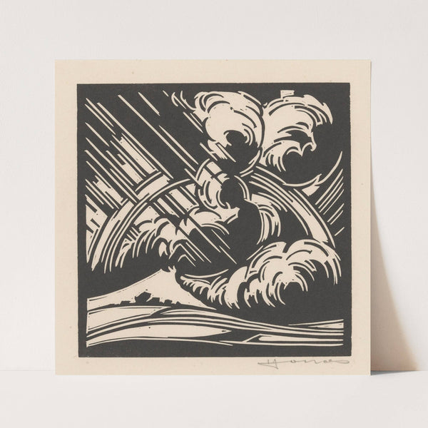 Storm boven een landschap (1921) by Henri Jonas