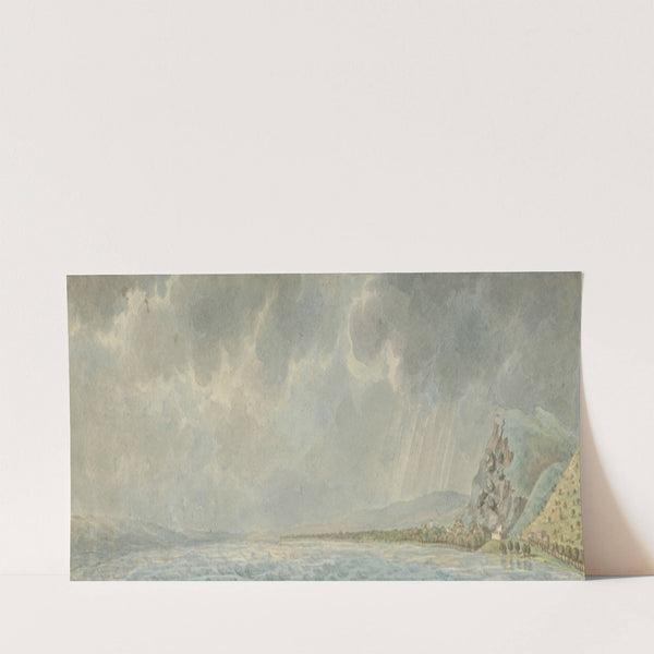 Stormy Landscape with Rockfall at Right, Viewed From the Sea (ca. 1785) by Willey Reveley