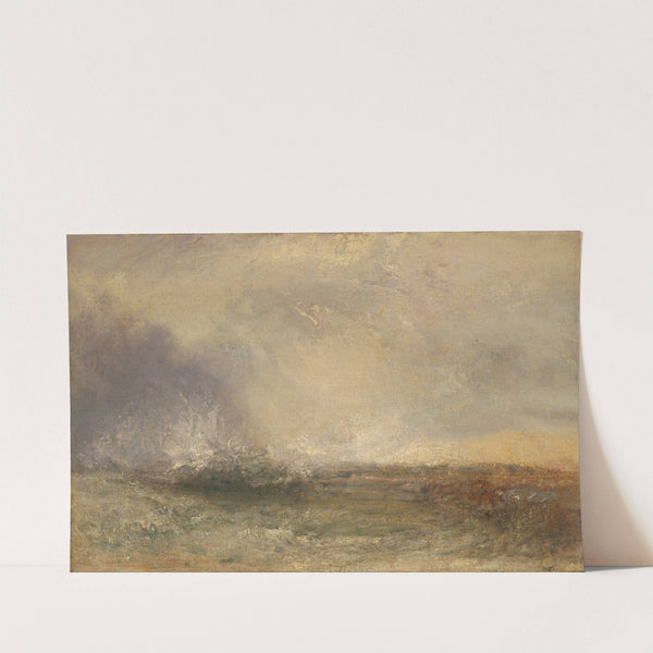 Stormy Sea Breaking on a Shore by Joseph Mallord William Turner