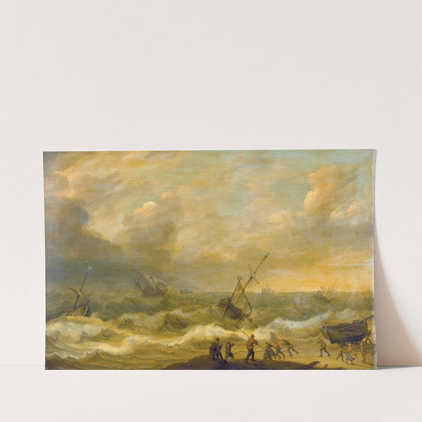 Stormy Sea with many Ships (1638) by Adam Willaerts