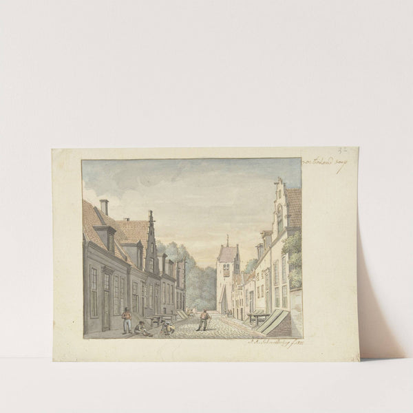 Straat in het dorp Oosterland op Duiveland by Joseph Adolf Schmetterling